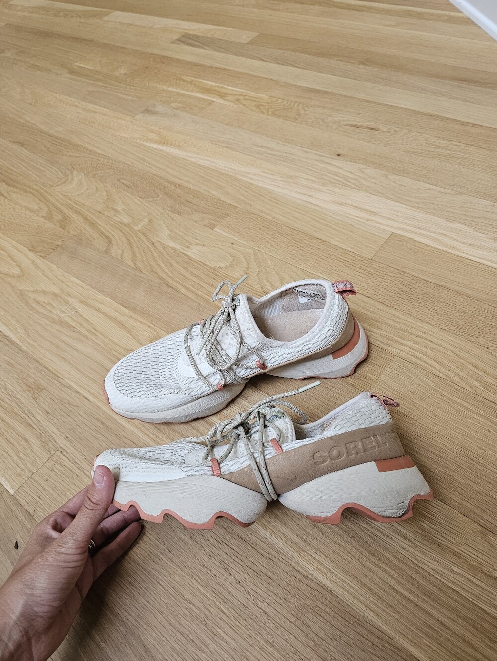 SOREL Kineric Impact Mesb Pink white tan sneakers - Picture 15 of 16